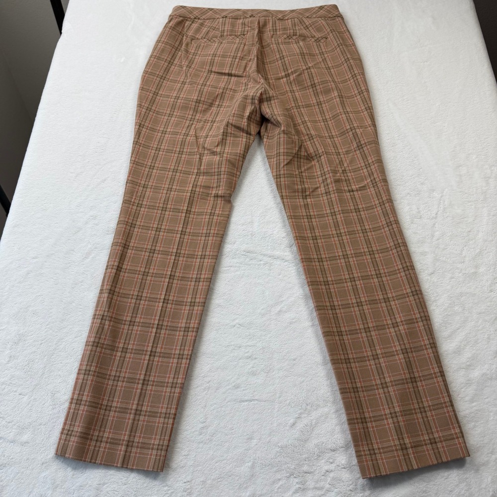 J. Jill Wearever Bi-Stretch Pants Womens 4 Camel Multi Plaid NWT Trousers - Picture 7 of 12